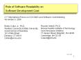 Role of Software Readability on Software Development Cos