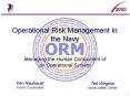 Operational Risk Management in the Navy Managing the Huma