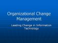 Organizational Change Management Leading Change i