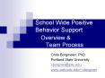 School Wide Positive Behavior Support Overview & Tea