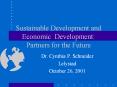 Sustainable Development and Economic Development: Partner