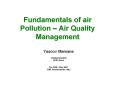Fundamentals of air Pollution   Air Quality Managemen
