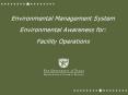 Environmental Management System Environmental Awareness fo