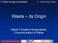 2.1   Characterization of Waste Waste   its Origin Wast