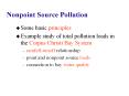 Nonpoint Source Pollution Some basic principles Exampl