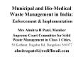 Municipal and Bio-Medical Waste Management in Indi