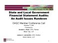 State and Local Government Financial Statement Audits: A