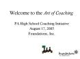 Welcome to the Art of Coaching PA High School Coachin