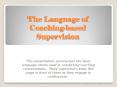 BLENDED COACHING STEMS The Language of Coaching-base