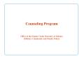 Counseling Program Counseling Program Office of the Deput