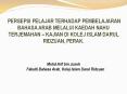 persepsi pelajar terhadap pembelajaran bahasa arab melalu