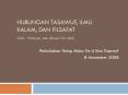 HUBUNGAN TASAWUF, ILMU KALAM, DAN FILSAFAT Oleh : Hadiyan