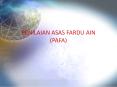 PENILAIAN ASAS FARDU AIN (PAFA) PERKARA ASAS FARDU AI