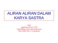 ALIRAN ALIRAN DALAM KARYA SASTRA Oleh Agustinus Suyoto, S.P