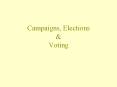 Campaigns, Elections & Voting Overview Voting Campaigns