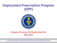 Deployment Prescription Program (DPP) Program Overview fo