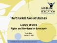 Third Grade Social Studies Looking at Unit 5 Rights an