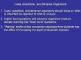 Cues, Questions, and Advance Organizers Cues, questions, an