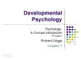 Developmental Psychology Psychology: A Concise Introductio