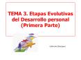 TEMA 3. Etapas Evolutivas del Desarrollo personal (Primer