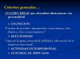 Criterios generales  CUATRO  REAS: que describen c