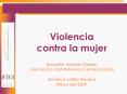 Violencia contra la mujer Docente: Sandra Chaher Asociaci 