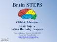 Brain STEPS Child & Adolescent Brain Injury School Re-Entr