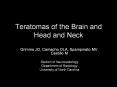 Teratomas of the Brain and Head and Neck Grimme JD, Camach