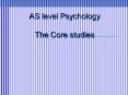 The Core studies The Split Brain Studies - R Sperry 196