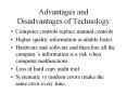 Advantages and Disadvantages of Technology Reduced huma