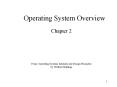 Operating System Overview Chapter 2 From: Operating System