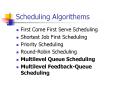 Scheduling Algorithems First Come First Serve Schedulin