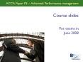 ACCA Paper P5   Advanced Performance management Cours