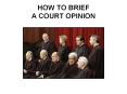 HOW TO BRIEF A COURT OPINION Style of the Case Illustratio