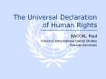 The Universal Declaration of Human Rights BACON, Paul Schoo