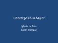 Liderazgo en la Mujer Iglesia de Dios Judith Obreg n Nuestr