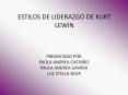 ESTILOS DE LIDERAZGO DE KURT LEWIN PRESENTADO POR PAOL