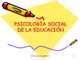 PSICOLOG A SOCIAL DE LA EDUCACI N La educaci n como fen men