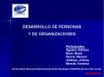 DESARROLLO DE PERSONAS Y DE ORGANIZACIONES Participante
