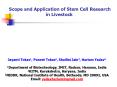 Scope and Application of Stem Cell Research in Livestock ..