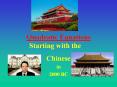 Quadratic Equations Starting with the Chinese in 2000 B