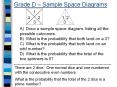 Grade D   Sample Space Diagrams 1 A) Draw a sample spac
