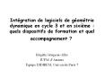 Int gration de logiciels de g om trie dynamique en cycle 