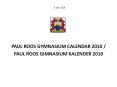 paul roos gymnasium calendar 2010 / paul roos gimnasiu