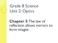 Grade 8 Science Unit 2: Optics Chapter 5: The law o