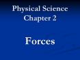 Physical Science Chapter 2 Forces * The Nature of Force B