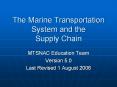 The Marine Transportation System and the Supply Chain MTSNA