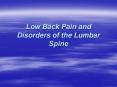 Low Back Pain and Disorders of the Lumbar Spine Risk Factor