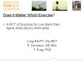 Does It Matter Which Exercise? A RCT of Exercise for Lo