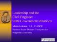Leadership and the Civil Engineer   State Government ..